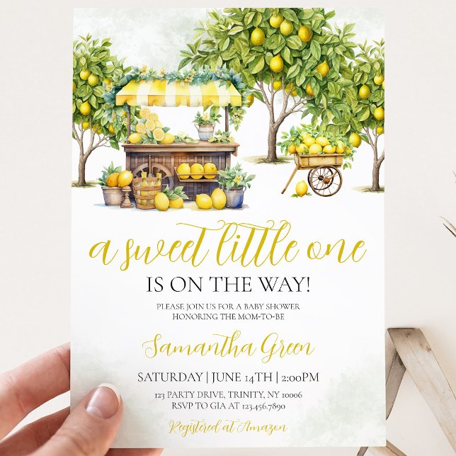 Invitation Baby Shower Main Squeeze au Citron (Créateur téléchargé)