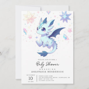 Invitation Baby shower majestueux Whimsical Dragon