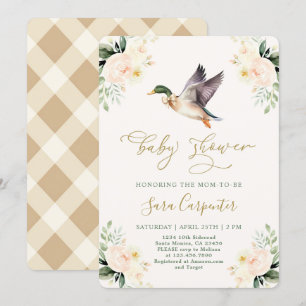Invitation Baby shower Mallard Duck