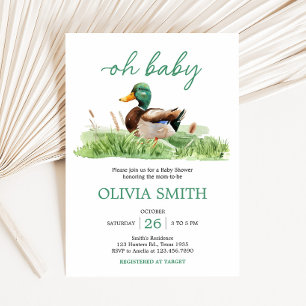 Invitation Baby shower Mallard Duck