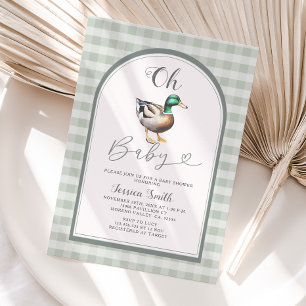 Invitation Baby shower Mallard Duck
