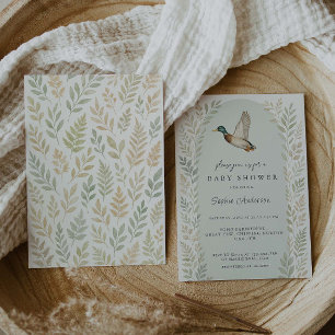 Invitation Baby shower Mallard Duck