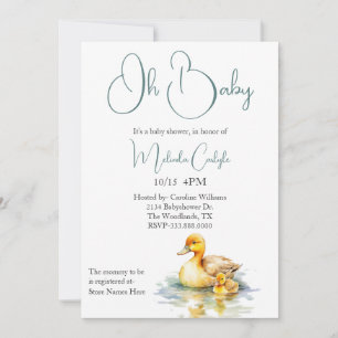 Invitation Baby shower Mama et Baby Duck