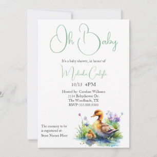 Invitation Baby shower Mama et Baby Duck