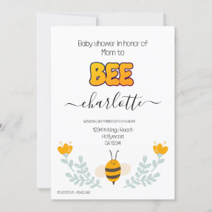 Invitation Baby shower maman à Bee