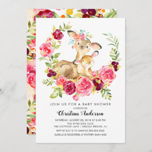 Invitation Baby shower Maman & Baby Deer