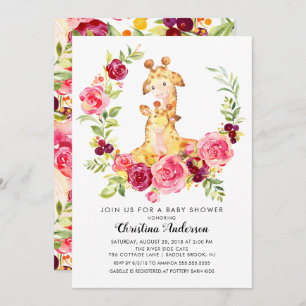 Invitation Baby shower Maman & Baby Giraffe