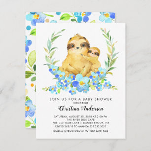 Invitation Baby shower Maman & Baby Sloth