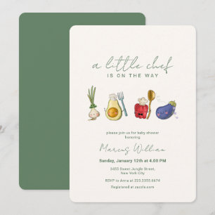 Invitation Baby Shower Marché de fermier végétalien Little Ch