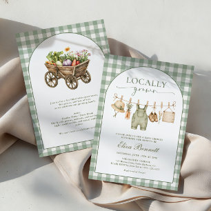 Invitation Baby Shower Marché de Producteurs Campagnard et Pr