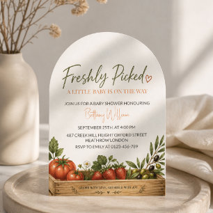 Invitation Baby Shower Marché de Producteurs Frais Élus