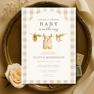 Invitation Baby-Shower Marché de Producteurs Locaux