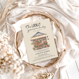 Invitation Baby Shower Marché de Producteurs Locaux
