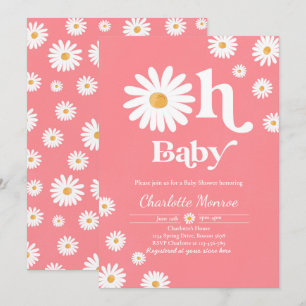 Invitation Baby shower marguerite Bohème Floral Chic Baby sho