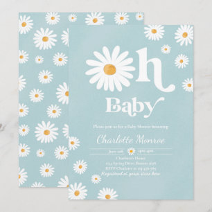 Invitation Baby shower marguerite Bohème Floral Chic Baby sho