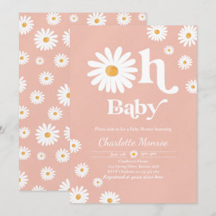 Invitation Baby shower marguerite Bohème Floral Chic Baby sho
