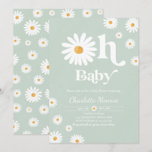 Invitation Baby shower marguerite Bohème Floral Chic Baby sho