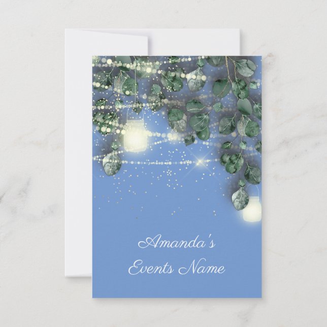 Invitation Baby shower Mariage Doux 16e Confetti Mint Bleu (Dos)