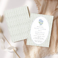 Baby Shower Mariage Hydrangea Bleue et Rayures