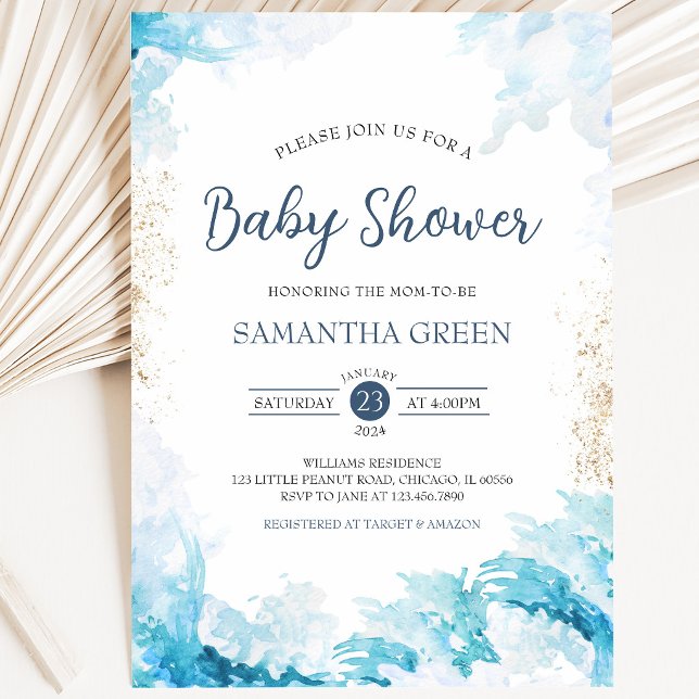 Invitation Baby-Shower Marin (Créateur téléchargé)