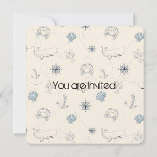 Invitation Baby shower marin nautique