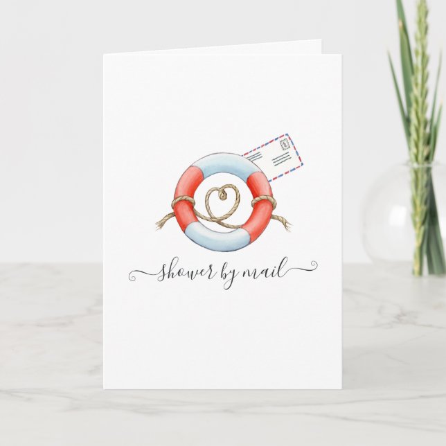 Invitation Baby-Shower Marin par la Poste (Devant)