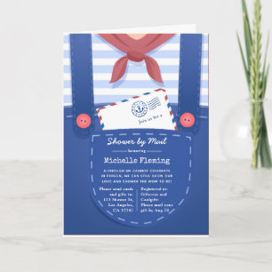Invitation Baby shower marin pour garçon par la poste