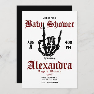 Invitation Baby shower Metal Rock