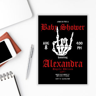 Invitation Baby shower Metal Rock