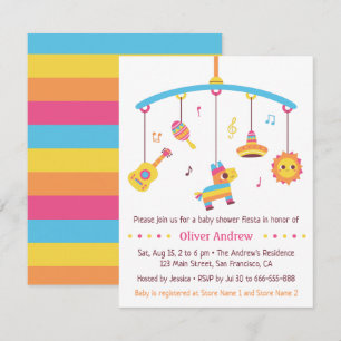 Invitation Baby shower mexicain des jouets pour enfants Pinat