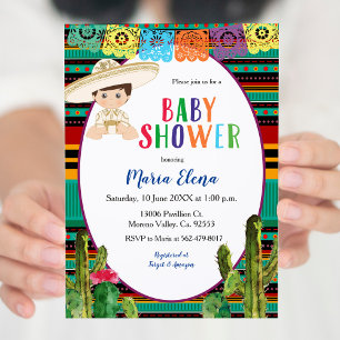 Invitation Baby shower mexicain Fiesta Boy