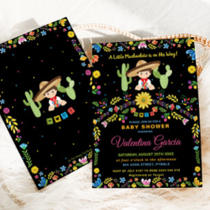Invitation Baby shower mexicain Fiesta Little Muchachito Boy