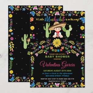 Invitation Baby shower mexicain Fiesta Little Muchachito Boy