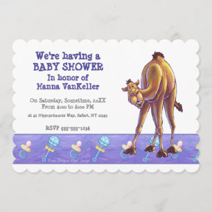 Invitation Baby shower mignon de chameau