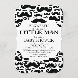 Invitation Baby shower mignon de garçons de coup de moustache