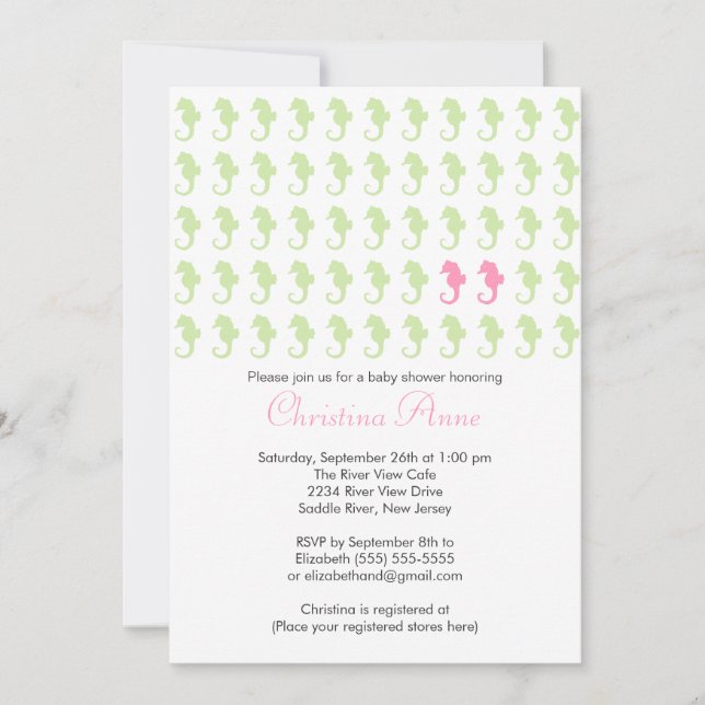 Invitation Baby shower mignon de multiple de fille de jumeau (Devant)