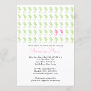 Invitation Baby shower mignon de multiple de fille de jumeau