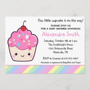 Invitation Baby shower mignon de petit gâteau