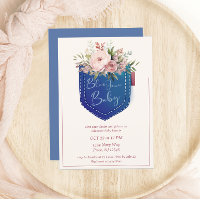 Baby shower mignon Denim Blue Jean Girls