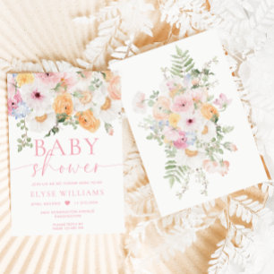 Invitation Baby shower Millie Floral
