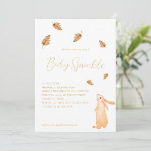 Invitation Baby shower MINIMAL MODERNE DE L'AUTOMNE BABY SPRI