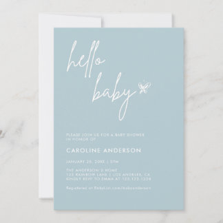 Invitation Baby shower minimaliste Boho Neutre hommes