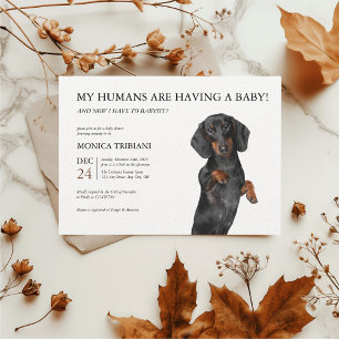 Invitation Baby shower minimaliste de Chien de Chien de Chien