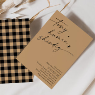 Invitation Baby shower minimaliste de shindig humain minuscul