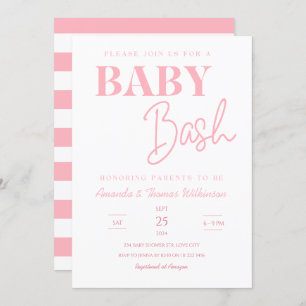 Invitation Baby shower minimaliste des couples de bébé Bash
