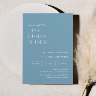 Invitation Baby shower minimaliste HARLOW minuscule Chiffre h