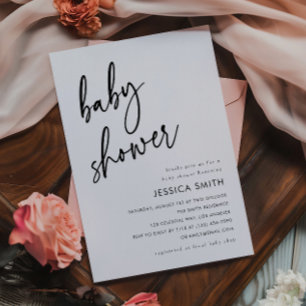 Invitation Baby Shower Minimaliste Moderne