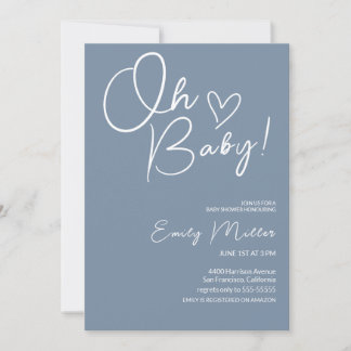 Invitation Baby shower minimaliste neutre