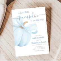Baby-Shower Minimaliste Petit Citrouille Garçon