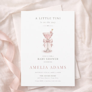 Invitation Baby-Shower Minimaliste Pour Une Petite Fille À Ve